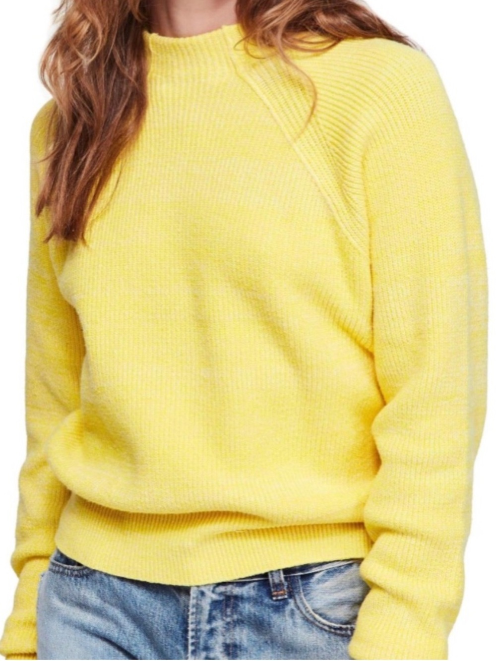 Free People Lemon Pop To Good Sweater Sz Small